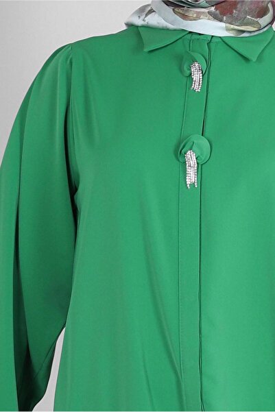 Alvina STONE TASSEL DETAILED HIDDEN BUTTON TUNIC 43502