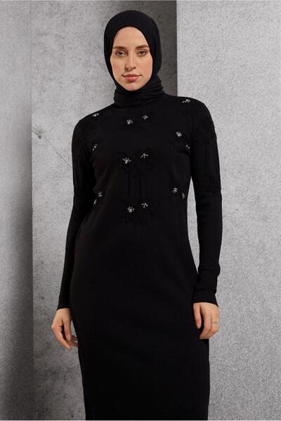 Alvina TAŞ DETAYLI TRİKO ELBİSE 44915