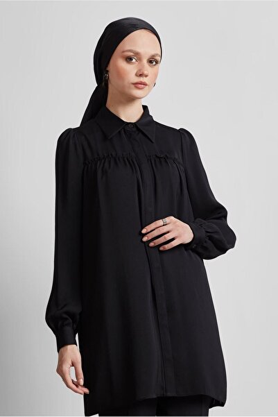 Alvina قميص طية صدر السترة تونك 45415