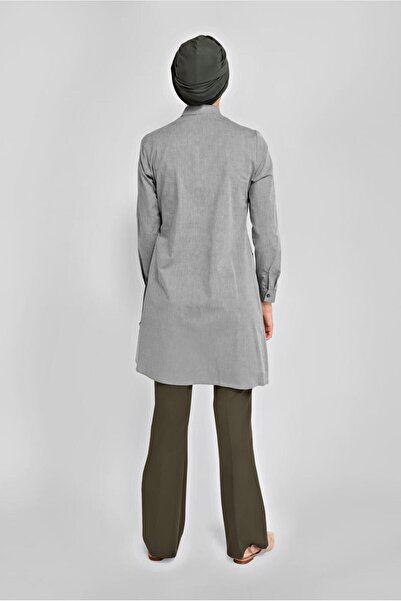 Alvina Lace-Up Buttoned Tunic 41464