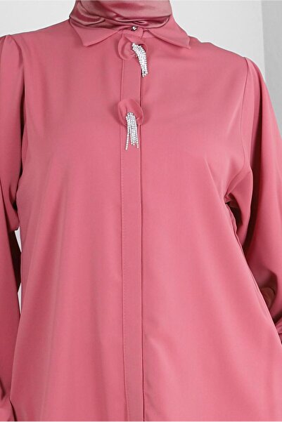 Alvina STONE TASSEL DETAILED HIDDEN BUTTON TUNIC 43502