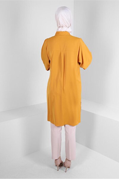 Alvina STONE TASSEL DETAILED HIDDEN BUTTON TUNIC 43502