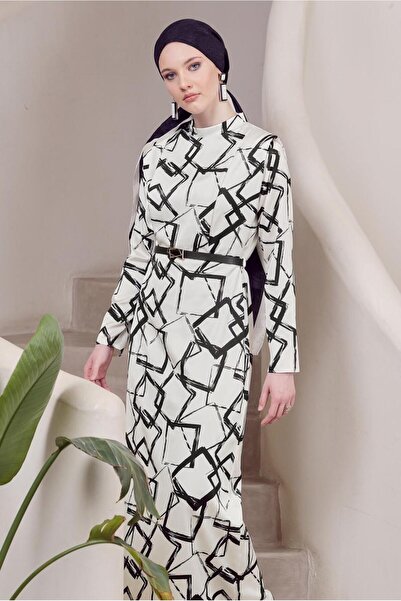 Alvina Belted Satin Dress 45447