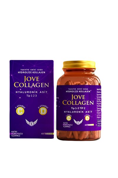 Jove Collagen Kollajen Komplex Tip 1-2-3hidrolize Kollajen C Vitamini D3 Vitamini Hyaluronik Asit 60 Tablet