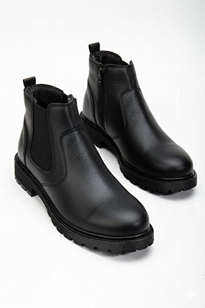 TAREVO Erkek Kışlık Bot – Suni Deri, İçi Kürklü, Lastikli ve Fermuarlı Rahat Tasarım