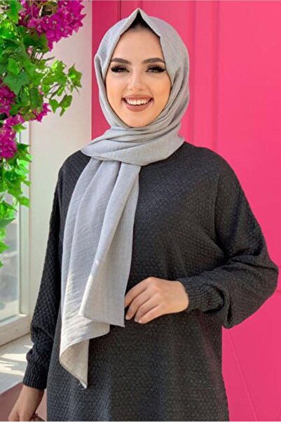 TRENDTESETTÜR Women's Gray (Smoked) Long Knit Tunic t 51222