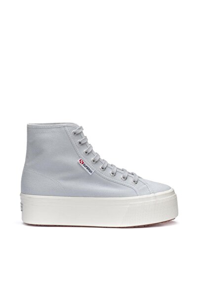 Superga 2708 Hi Top Kadın Gri Lila Bilekli Sneaker