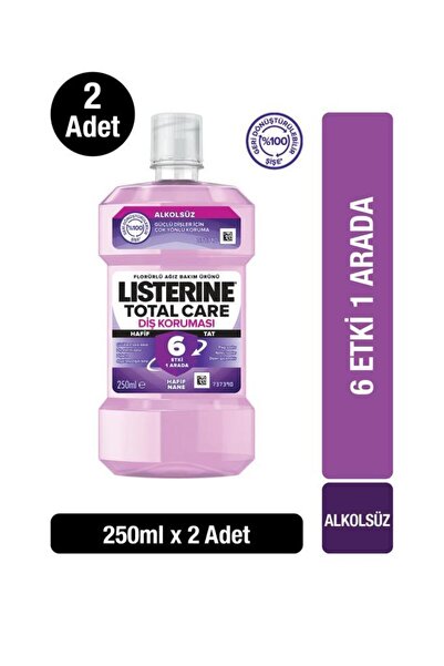 Listerine Total Care Diş Koruması Hafif Tat Ağız Bakım Suyu 250 ml X2