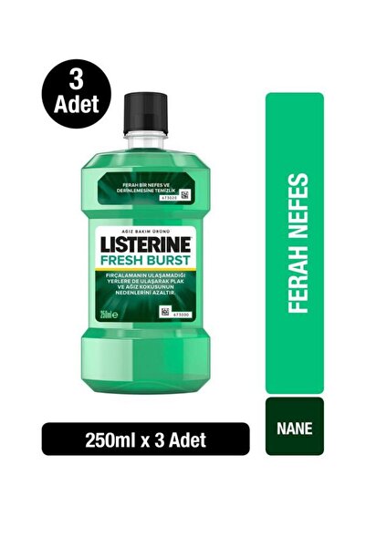 Listerine Fresh Burst Ağız Bakım Suyu 250 ml x3