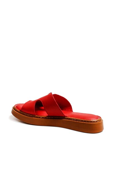 FAST STEP Γυναικείες φλατ παντόφλες από γνήσιο δέρμα 621ZA858