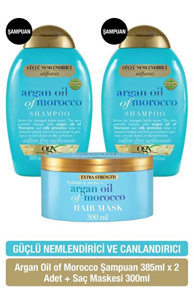OGX Nemlendirici Argan oil of morocco şampuan x2 + saç maskesi