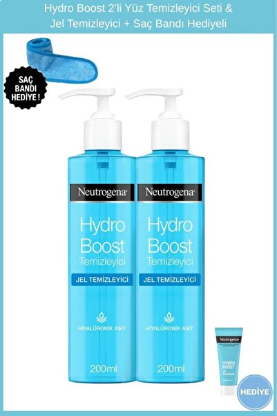 Neutrogena Hydro Boost 2’li Yüz Temizleyici Seti & Jel Temizleyici + Saç Band...