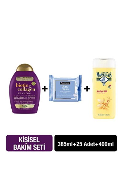 OGX Dolgunlaştırıcı Biotin Sülfatsız Şampuan 385ml+Neutrogena DC Mendil+LPM 400ml