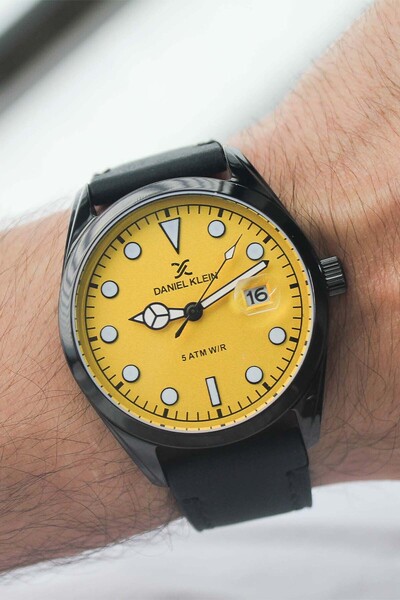 Daniel Klein دك 254112   ساعة يد رجالية بسوار جلدي