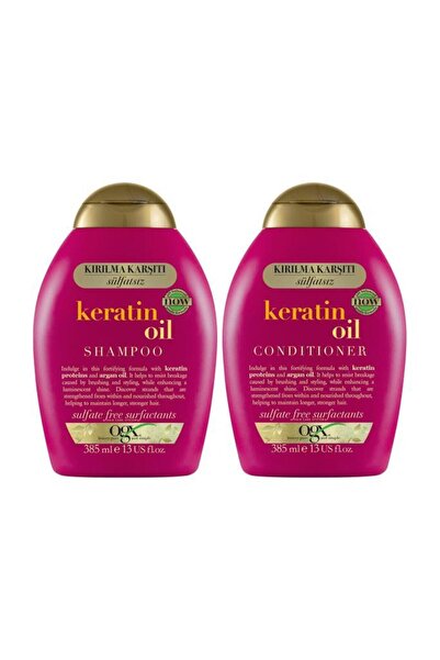 OGX Keratin Oil Sülfatsız Şampuan ve Bakım Kremi