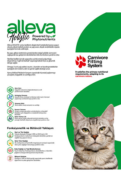 ALLEVA Holistik Kuzu & Geyik Tahılsız Yetişkin Kedi Maması 10 Kg