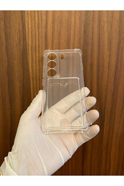 Newon Tecno Camon 40 Transparent Card Holder Silicone Phone Case Cover (Cm5 Compatible)