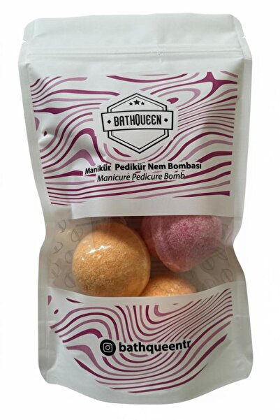 Bathqueen Nem Bombası - 6 Adet 45gr - Manikür & Pedikür - Spa - Nemlendirici - Tazeleyici (EPSOM SALT)