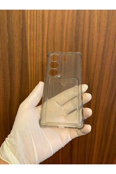 Newon Tecno Camon 40 Transparent Card Holder Silicone Phone Case Cover (Cm5 Compatible)