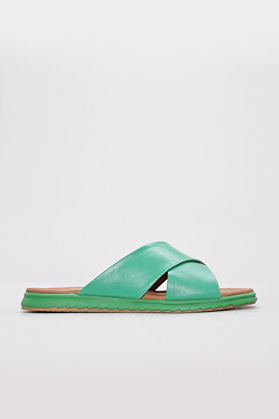 FAST STEP شبشب نسائي من الجلد الطبيعي - تصميم مسطح 657ZA2444