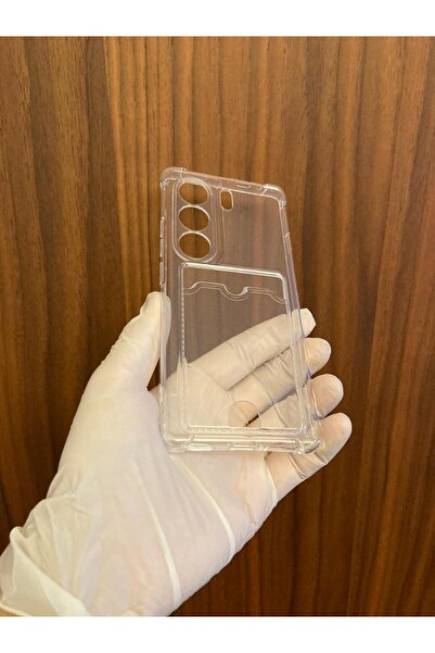 Newon Tecno Camon 40 Transparent Card Holder Silicone Phone Case Cover (Cm5 Compatible)