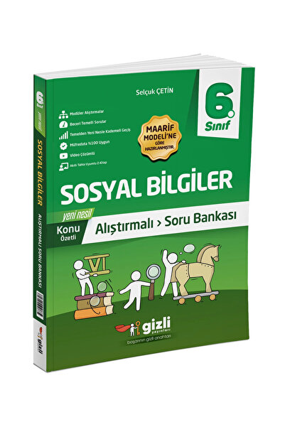 Gizli Yayınları 6. Sınıf Sosyal Bilgiler Alıştırmalı Soru Bankası