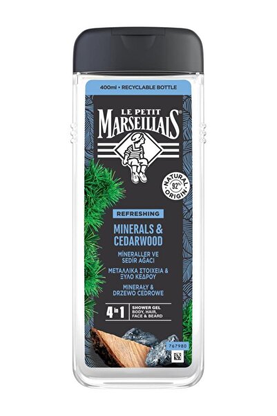 Le Petit Marseillais LPM Men Mineraller ve Sedir Ağacı Duş Jeli 400 ml