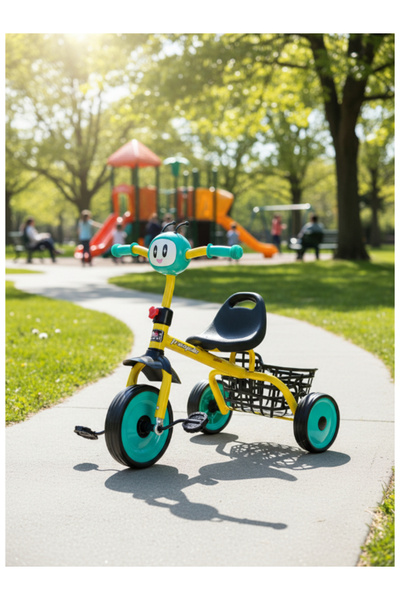 Family Center دراجة ثلاثية العجلات للأطفال، موسيقى، أصفر فاتح 25-YQM-V5Y