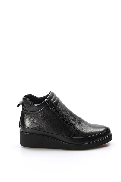 FAST STEP Hakiki Deri Kadın Kalın Taban Bot 863SZA356