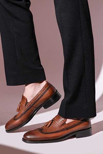 FAST STEP Hakiki Deri Kösele Erkek Klasik Ayakkabı 893MA8802-1