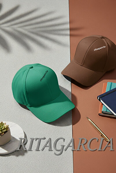 Ritagarcia Unisex Ρυθμιζόμενο Αθλητικό Πράσινο-καφέ Σετ καπέλων Basic Cap 2 τεμ