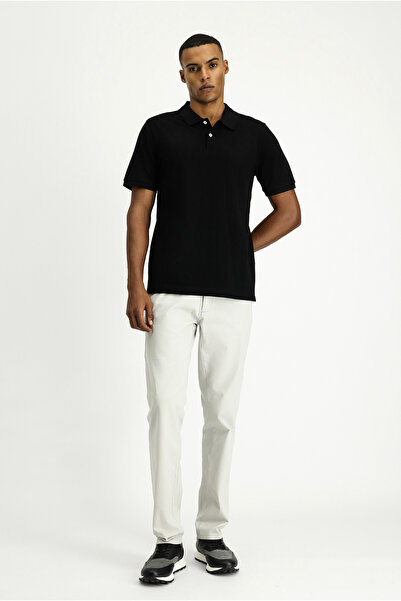 Kiğılı Polo Yaka Regular Fit Nakışlı Pamuk Tişört