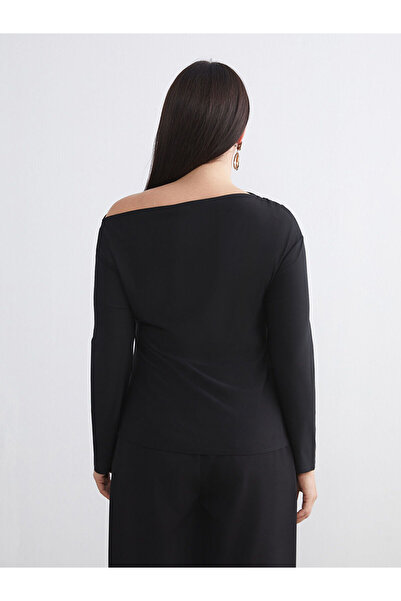 LC Waikiki Boat Neck Gathered Blouse