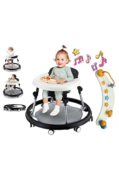 indiggo Premergator Multifunctional 3in1 VibeZilla® Scaun de Masa si Jumper, Panou Detasabil Muzical Black