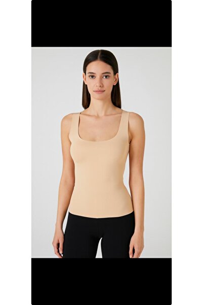 BENDEHEPSİ Women's Stitch-Free Stretch Fabric Combed Cotton Invisible Tank Top-Bandeau