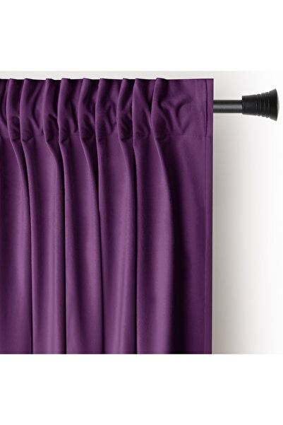 Amelia Home Velvet curtain with multifunctional drapery, Velvet, 140 x 245 cm, Purple, 1 pc.