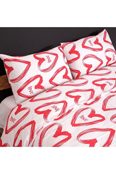 Gloriys Home & Decor Large Heart Patterned Single Duvet Cover Set (Without Sheets)