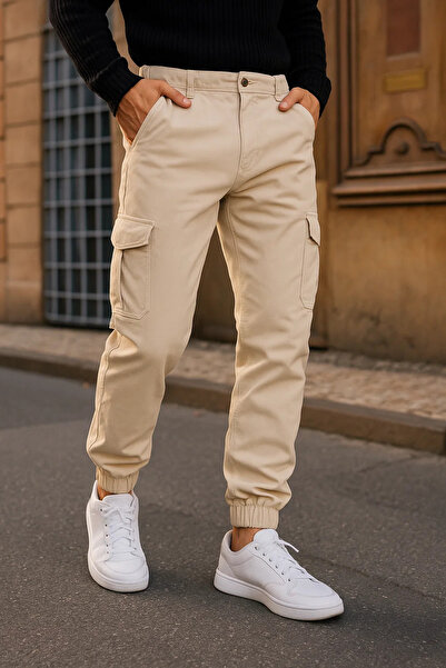 DAMGA JEANS Чоловічі модні штани з високою талією та еластичним поясом