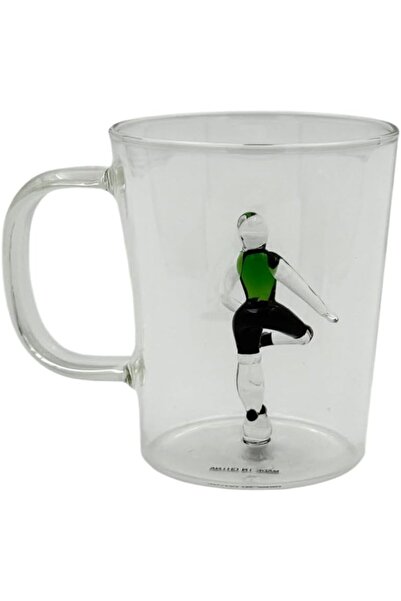 B&D B & D Glass Mug with Skateboard Sculpture, 400 ml, Single‑Wall, Handmade