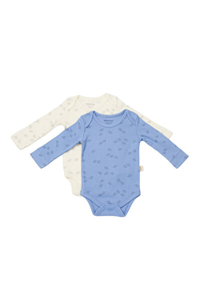 BabyCosy Set 2 body-uri cu maneca lunga Printed, BabyCosy, 50% modal+50% bumb...