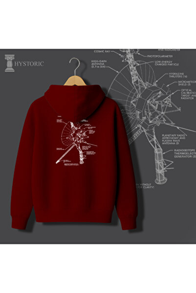 Hystoric Wear Voyager-I Sırt Printed Hooded Sweatshirt