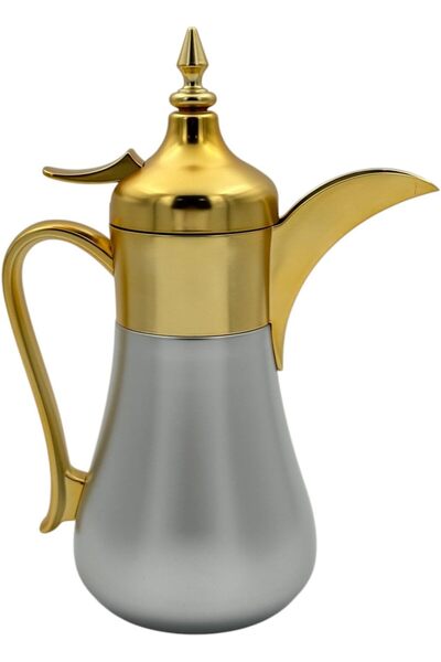 B&D ترمس حراري معزول بالفراغ، سعة 0.5 لتر، فضي وذهبي