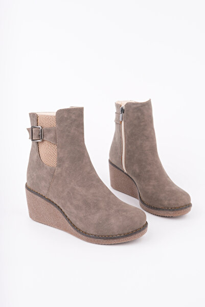 Madam Tarz Todeko Wedge Heeled Belted Boots