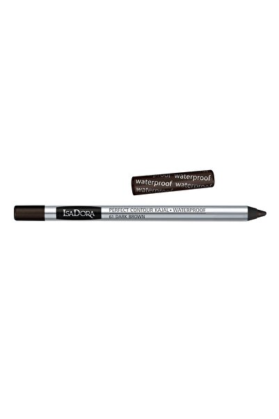 Isadora Waterproof eyeliner, IsaDora, Perfect Contour Kajal Waterproof, 61-Dark Brown, 1.2 g