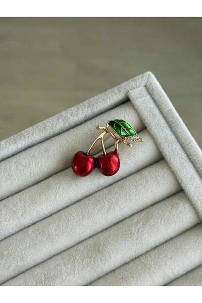 İREM YILDIZ Trend Kiraz Temalı Broş