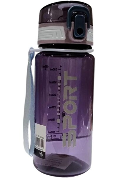 B&D Sports Water Bottle, 450 ml, Purple, Flip-Top Lid with Lock