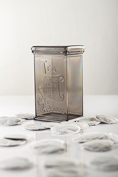 Mustran Acrylic Smoked Sugar Coffee Tea Jar 500 Ml (Vacuum Lid)