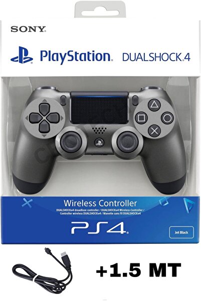 CRK TECH Playstation DualShock 4 Uyumlu V2 Yenilenmiş Ps4 Oyun Kolu Pc + Ps4 ( 1.5MT ŞARJ KABLOSU)