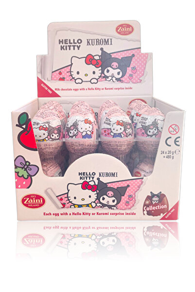 Zaini Hello Kitty Kuromi Çikolatalı Sürpriz Yumurta 24 Adet