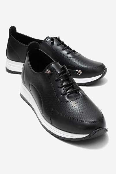 CCWAY AYAKKABI Kum με τύπωμα Γυναικεία παπούτσια με μαλακή σόλα ΜΑΥΡΟ ΔΕΡΜΑ